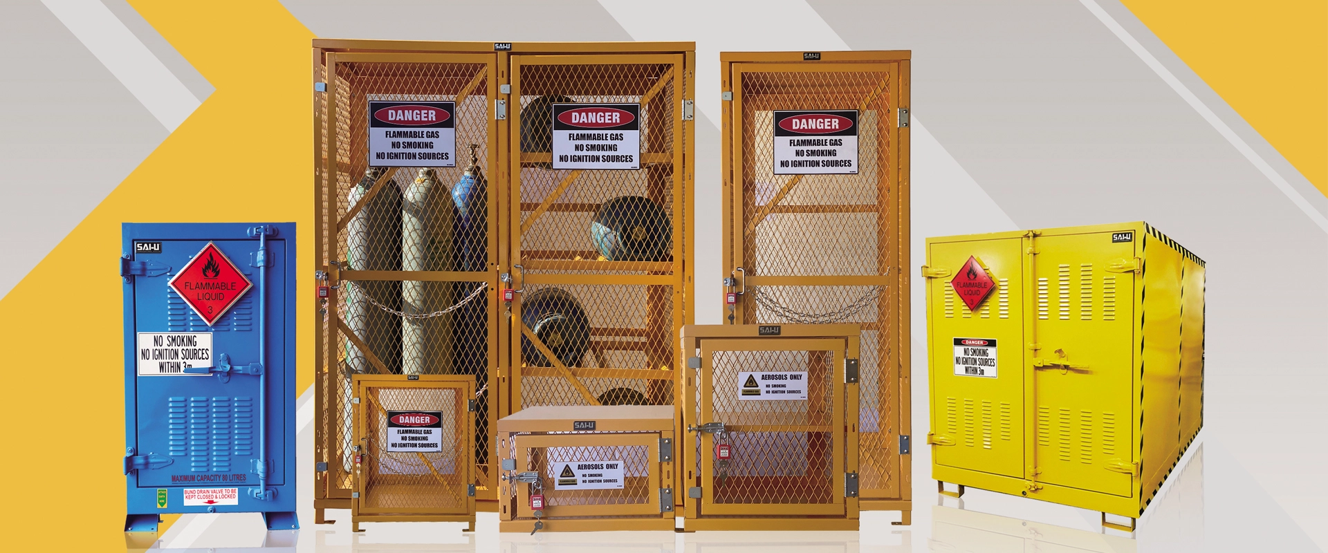 Cage de stockage de cylindre de gaz